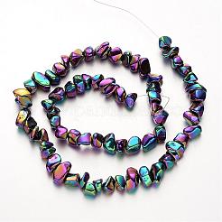 Гальванизировать немагнитных синтетический гематит бисер пряди&nbsp;G-F300-06-02