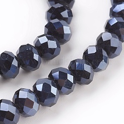 Стеклянные бусины с гальваническим покрытием &nbsp;LS-GLAA-K027-FP-A01