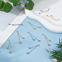 12 шт. 2-х цветные подвески с кисточками из латуни с покрытием на стойке KK-HY0003-70