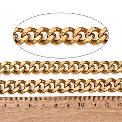 304ステンレススチールチェーン  イオンプレーティング（ip）  溶接されていない  カーブチェーン  18KGP本金メッキ  14x11.5~12x4.5~5mm&nbsp;CHS-P007-05G