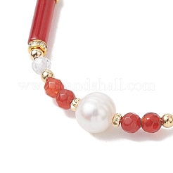 Браслеты из натуральных драгоценных камней и культивированного пресноводного жемчуга для женщин&nbsp;BJEW-JB13218