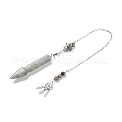 Природный лабрадорит остроконечные маятники биолокации G-I322-01P-03