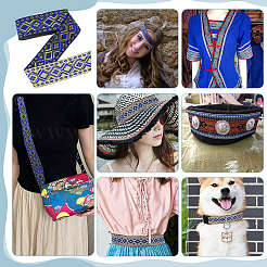 Отделка из полиэстера в этническом стиле OCOR-WH0074-13