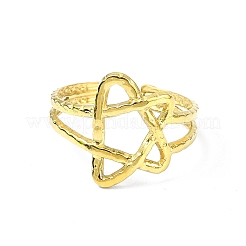 Открытое манжетное кольцо из нержавеющей стали 304 с ионным покрытием (IP)&nbsp;RJEW-L109-026G