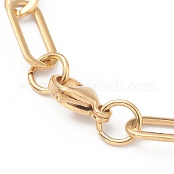 Цепочки-скрепки из нержавеющей стали 304 с вакуумным покрытием PVD NJEW-O123-02G