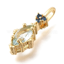 Латунь стекло кулоны&nbsp;LS-KK-U061-20G-02