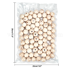 Круглые бусины из натурального необработанного дерева WOOD-PH0008-91-30mm