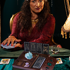 MDF-Aufbewahrungsbox und Ständer für Tarotkarten&nbsp;DIY-WH0687-001