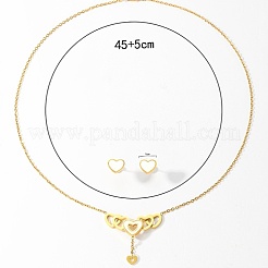 Комплект украшений из золотой нержавеющей стали 201 QE0758-1