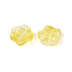 Perles de verre transparentes de peinture de cuisson&nbsp;DGLA-N018-01J