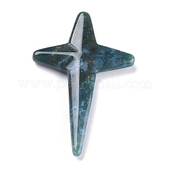 天然石インディアン瑪瑙ビーズ  片穴  クロス  45x30x5mm  片穴：0.9mm&nbsp;G-R476-05