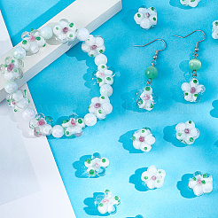 40шт ручной работы бусины лэмпворк&nbsp;LAMP-PA0001-11A