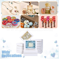 Прямоугольные бумажные коробки для печенья с прозрачным окном&nbsp;CON-WH0107-02B-02