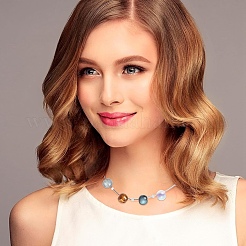 20 шт. Европейские бусины из смоляных блесток&nbsp;RESI-YW0004-61