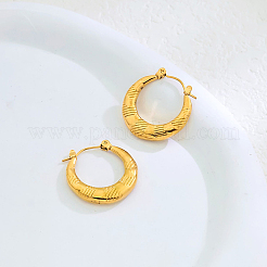 Серьги-кольца из текстурированной латуни PO1535