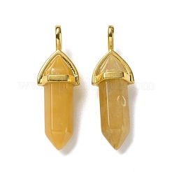 Pendentifs en jade topaze naturelle&nbsp;G-K329-56G