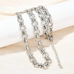 Ожерелья из цепочек с кольцами из нержавеющей стали 304&nbsp;NJEW-H072-02B-P