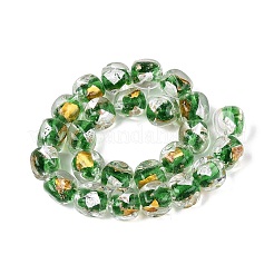 Handgefertigte Gold-und Silberfolie Glasperlen&nbsp;FOIL-Q003-01E