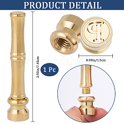 1 шт. золотистые латунные восковые печати с ручками в форме бамбуковых палочек STAM-CP0001-05P