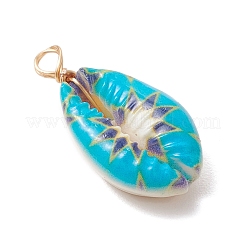 Кулоны с натуральными ракушками каури с принтом&nbsp;PALLOY-JF03991