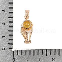 Латунные микро проложить кубического циркония подвески&nbsp;KK-E795-02KCG