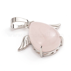 Pendentifs de quartz rose naturel&nbsp;G-I275-02I