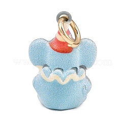 Pendentifs d'émail en laiton &nbsp;KK-CBADA45-02G-04
