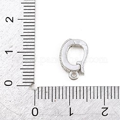 Micro pavé di ottone trasparente cubic zirconia piegato su fermagli&nbsp;KK-H268-08P