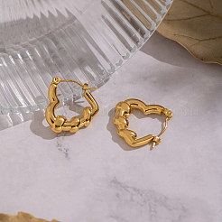 Серьги-кольца Twist with Heart из нержавеющей стали 304.&nbsp;ST5179