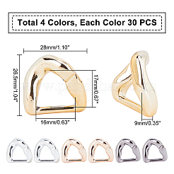 30 шт. 120 шт. 4 цвета УФ-покрытие АБС-пластик соединительные кольца&nbsp;CCB-PH0001-14