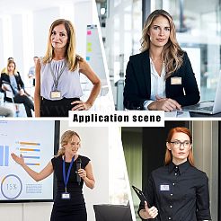 8 шт. 4-цветный прямоугольный держатель для удостоверения личности из волокна AJEW-NB0003-09