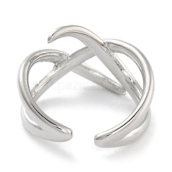 Змеиная стойка покрытие латунь открытые манжеты кольца&nbsp;RJEW-Z059-19P