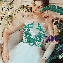 Полиэстеровые цветочные воротники&nbsp;DIY-WH0622-376A