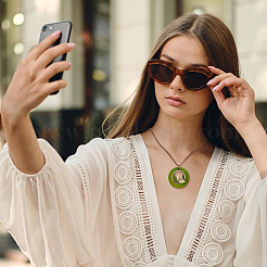 4 шт. 4 стиля ожерелий из сплава с подвесками в тибетском стиле с искусственными замшевыми шнурами NJEW-AN0001-73