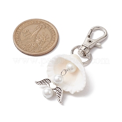 Подвески из ангельского сплава и натуральных ракушек&nbsp;HJEW-JM02016-02