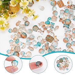 240шт 12 стиля прозрачные стеклянные бусины GLAA-AR0001-40