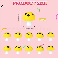 20 pz perline focali in silicone a forma di fungo&nbsp;JX901J