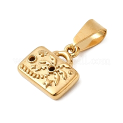 Подвеска из нержавеющей стали 304 со стразами&nbsp;STAS-B167-10G