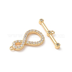 Латунные застежки-молнии из прозрачного кубического циркония KK-D504-06G