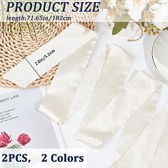 2 шт. двухцветная атласная лента для обертывания вокруг цепочных ремней AJEW-CP0009-47