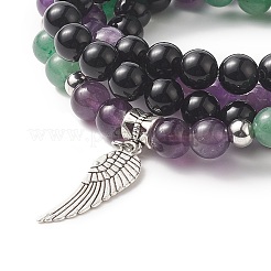 Колье с подвеской в виде крыла из сплава NJEW-JN04256