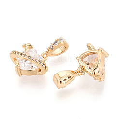 Латунные микро проложить кубического циркония подвески KK-N275-12A-G