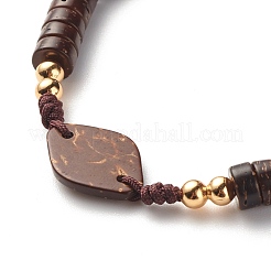Braccialetto fatto a mano con perline intrecciate in cocco&nbsp;BJEW-JB07354