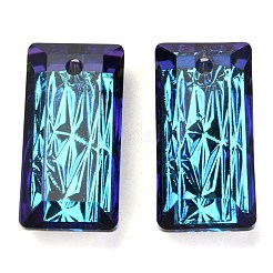 Подвески из тисненого стекла со стразами GLAA-J101-07B-001BB