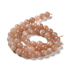 Rondes pierre de soleil naturelle perles brins&nbsp;X-G-F222-33-8mm-1