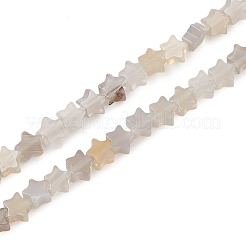 Серые натуральные бусины из агата  G-U021-B01-01