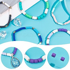 Браслеты хейши из полимерной глины ручной работы стрейч из бисера&nbsp;BJEW-PH0004-09