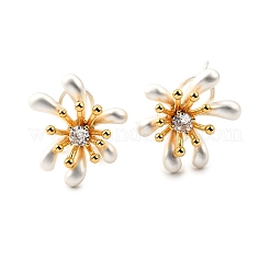 Серьги-гвоздики из циркония EJEW-S270-02A-GS