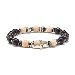 Set di braccialetti elastici per famiglia con codice morse&nbsp;BJEW-JB07352-04