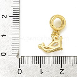 Стойка покрытие латунь pave прозрачный ab кубический цирконий кит европейские подвески-шармы KK-Z067-41G